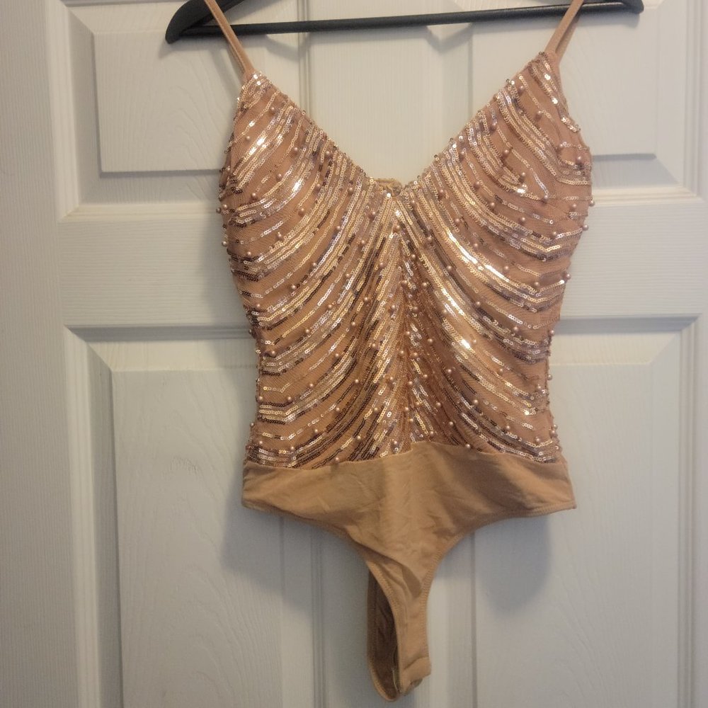 Windsor pearl and sequin bodysuit